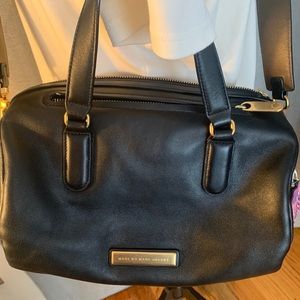 Marc by Marc Jacobs- Black Leather Barrel Satchel